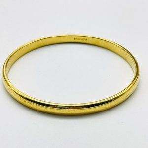Monet Signed Gold Tone Bangle Bracelet Classic Career Cosplay LARP